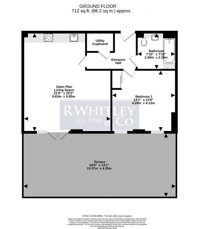 Floorplan for Kew Apartments, 3 Wintergreen Boulevard, West Drayton