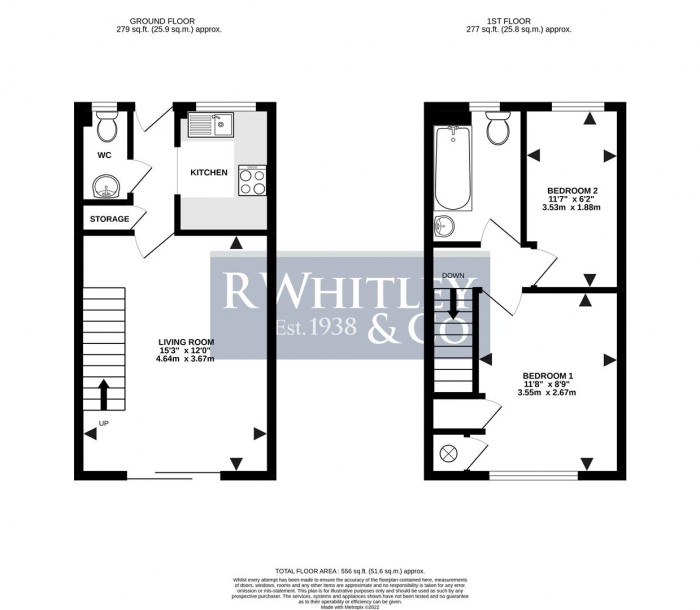 Floorplan for Newcombe Rise, Yiewsley, West Drayton