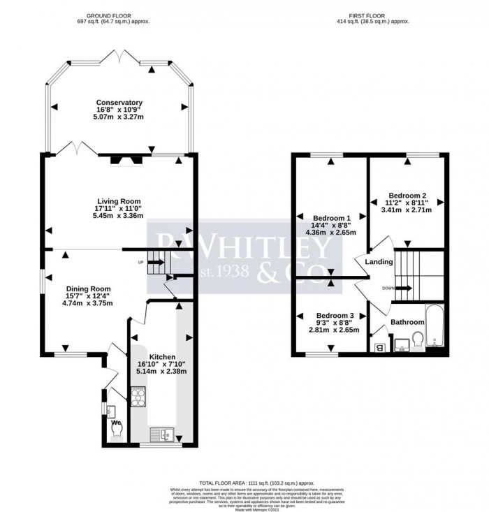 Floorplan for Stainby Close, West Drayton